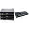 Jewelry Display 5 Drawer Organizer Storage Case with Jar Tray Inserts 6 Pcs